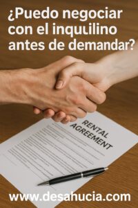 Lee más sobre el artículo ¿Puedo negociar con el inquilino antes de demandar?